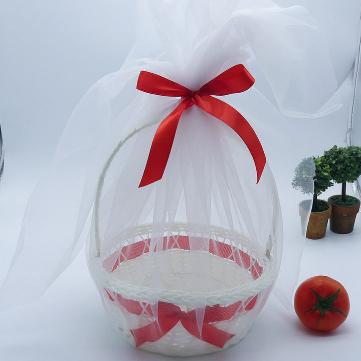 Ladies Wedding Basket with Satin Ribbon Stornfield