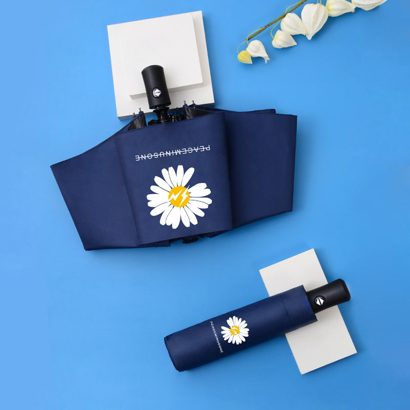 Women's portable UV protection folding umbrella with compact carrying case Stornfield