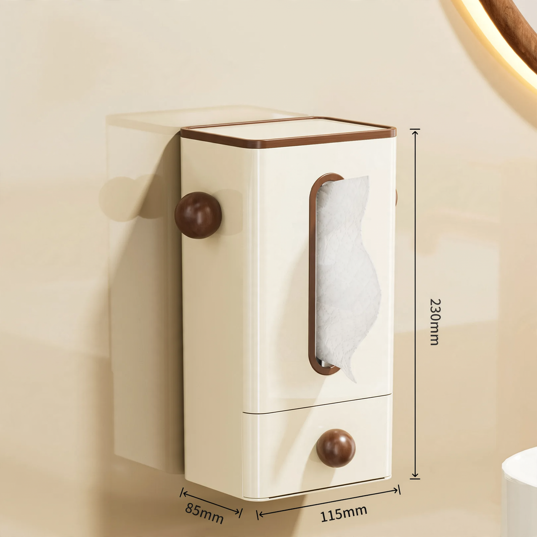 Wall-mounted tissue box, plastic