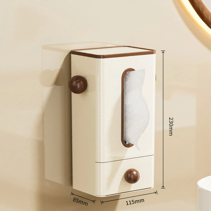 Wall-mounted tissue box, plastic