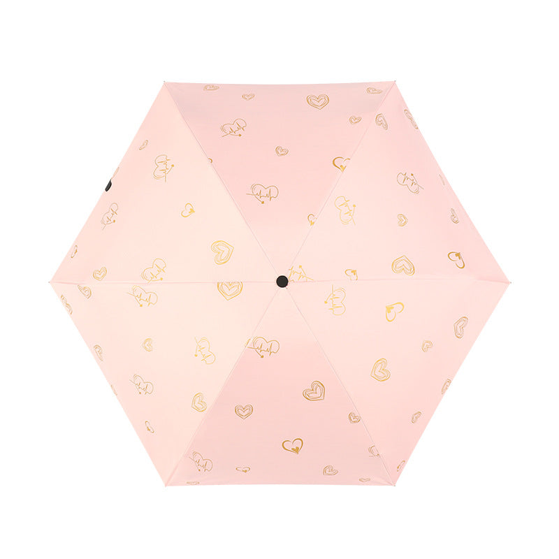 Women's portable UV protection folding umbrella with compact carrying case Stornfield