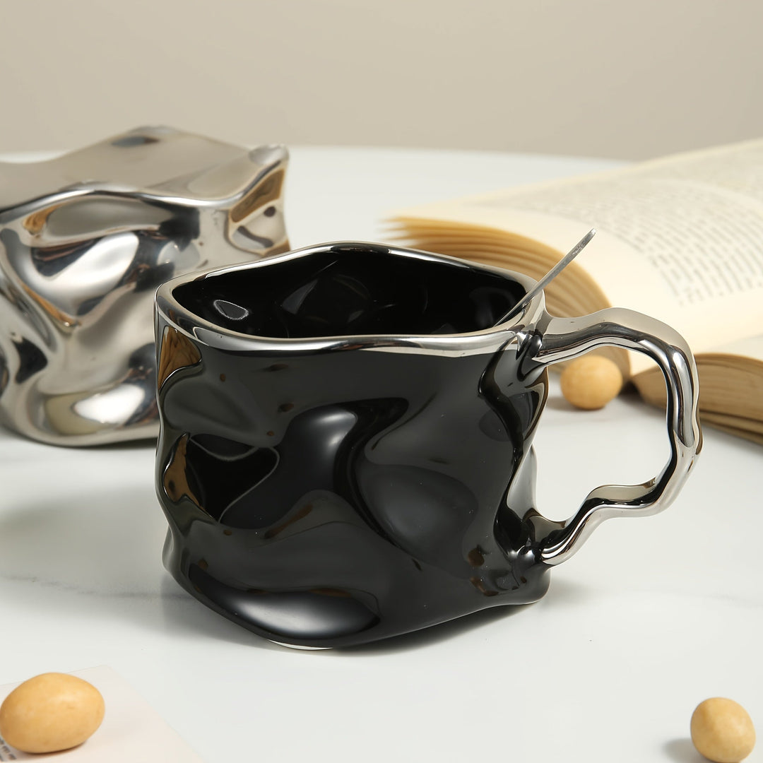 CreArt Mug – Handmade Ceramic Coffee Mug with Unique Crumpled Design | Stornfield