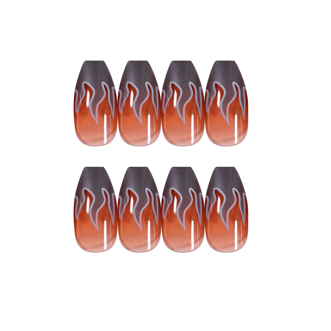 Artificial Nail Art with Fire Design Stornfield