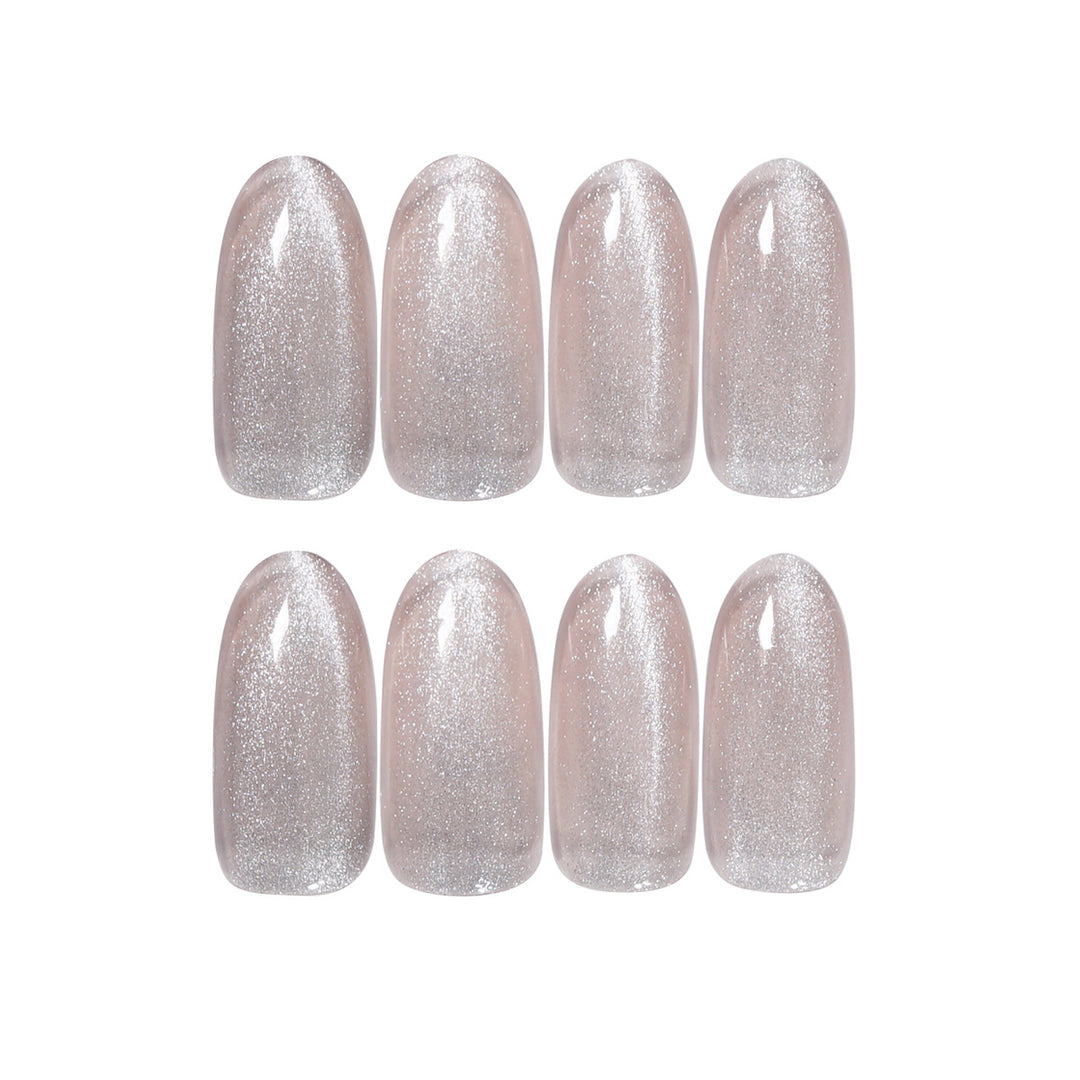 Elegant artificial nails with glitter and ombre effect Stornfield