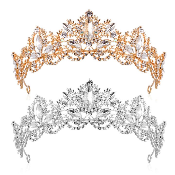 Ladies Glamorous Tiara with Sparkling Crystal Decorations Stornfield
