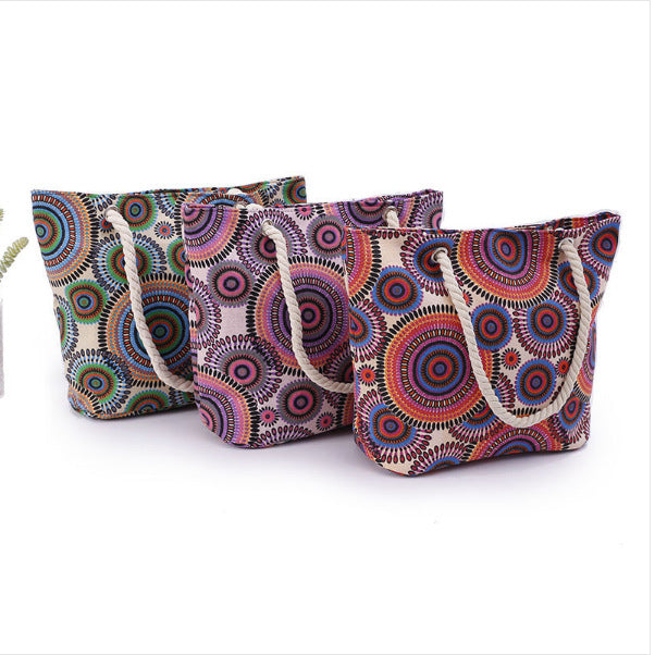 Xxl Tote bag with colorful mandala pattern Stornfield