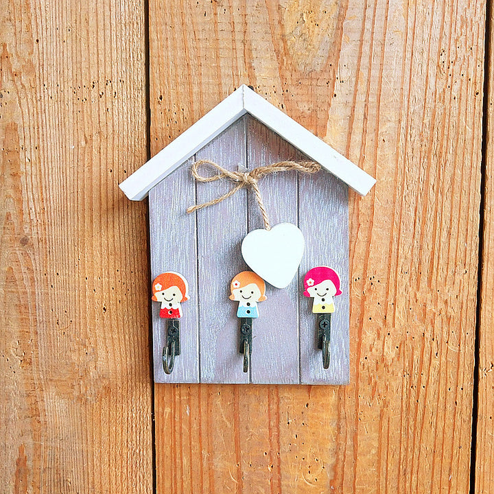 Playful Rabbits Theme Wall Hook Rack