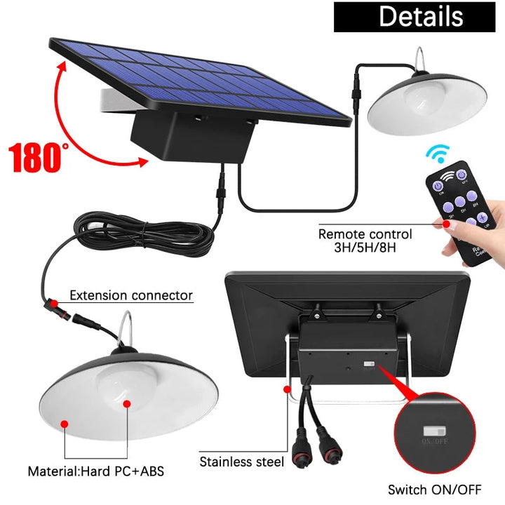 SolarDuo LED Lamp Set on Solar Energy with Remote Control | Stornfield
