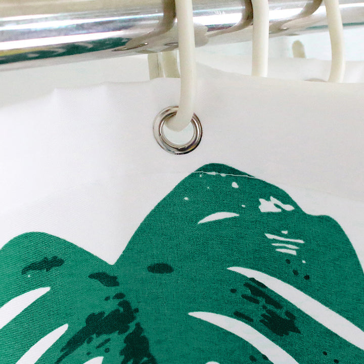 Tropical Leaf Print Shower Curtain Stornfield