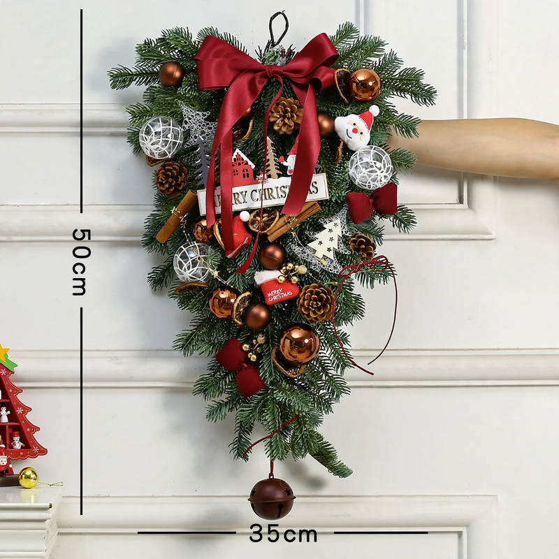 Christmas wreath for door and wall, PVC, 40 cm or 50 cm