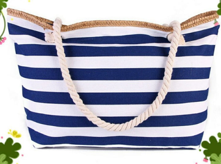 Large beach bag with maritime stripes Stornfield