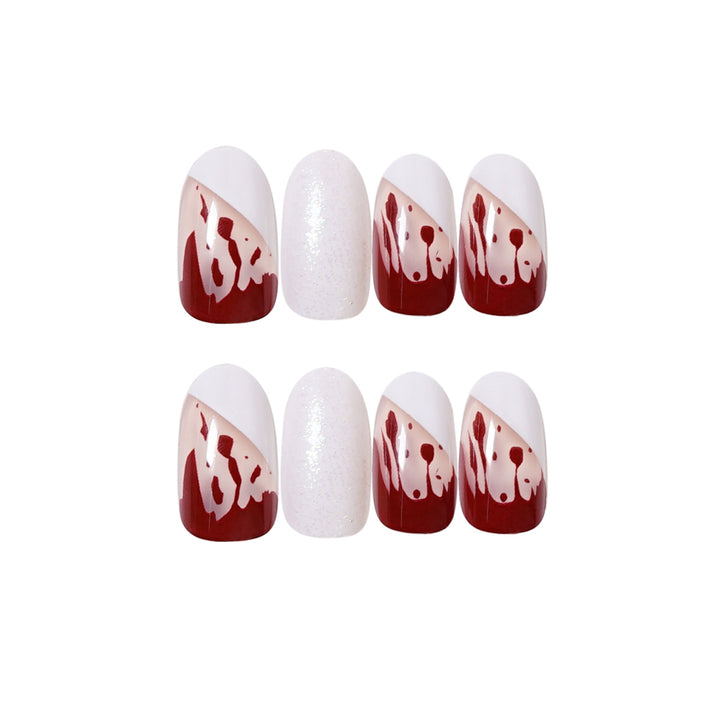 Artistic acrylic nails with elegant flower and glitter accents Stornfield