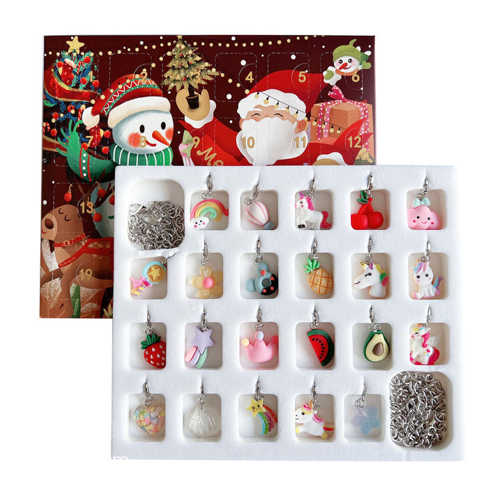 DIY Advent Calendar Jewelry Set with Holiday Motifs