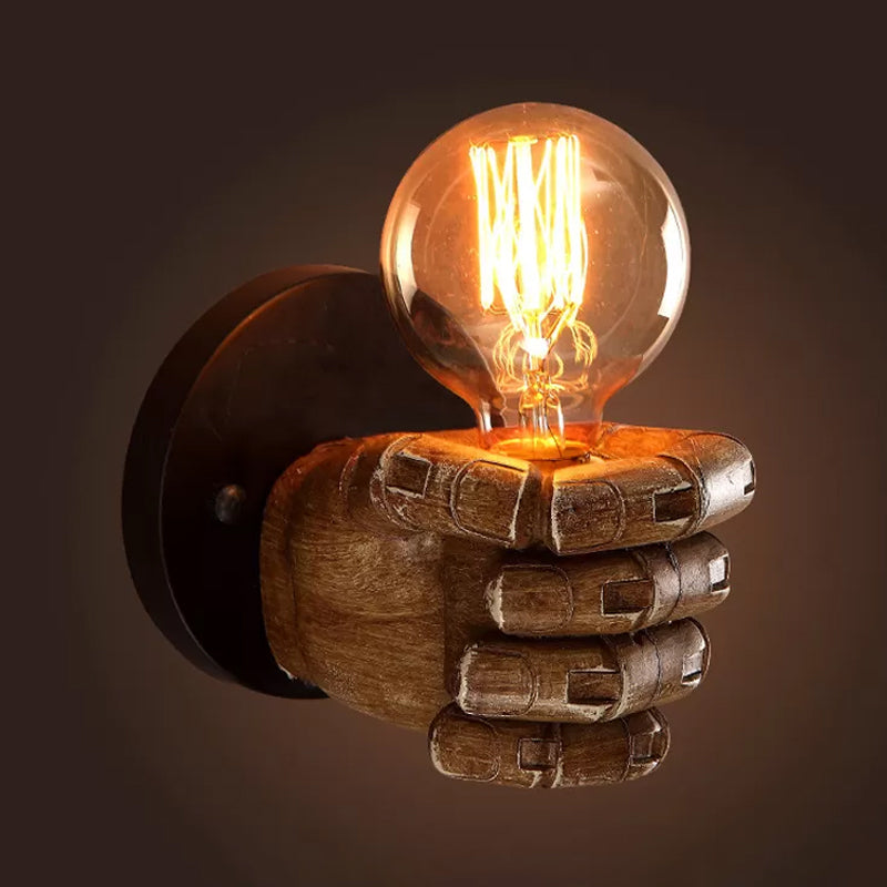 Left/Right Hand Wall Sconce Decorative Resin 1-Bulb Brown Wall Mount Light for Corridor | Stornfield