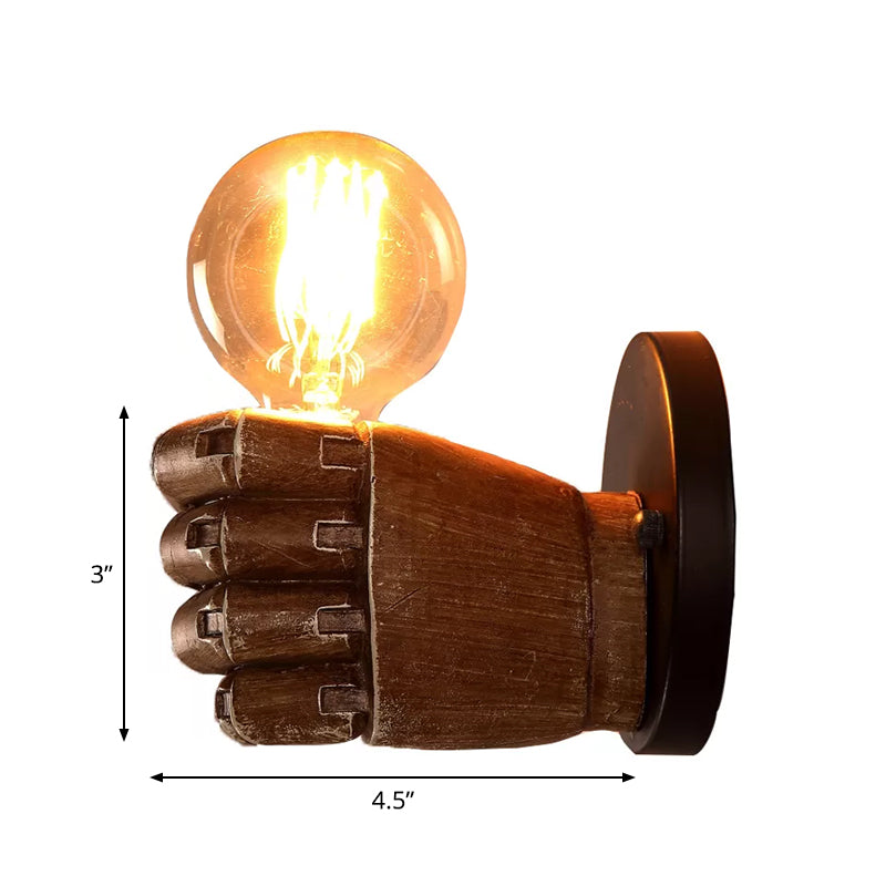 Left/Right Hand Wall Sconce Decorative Resin 1-Bulb Brown Wall Mount Light for Corridor | Stornfield