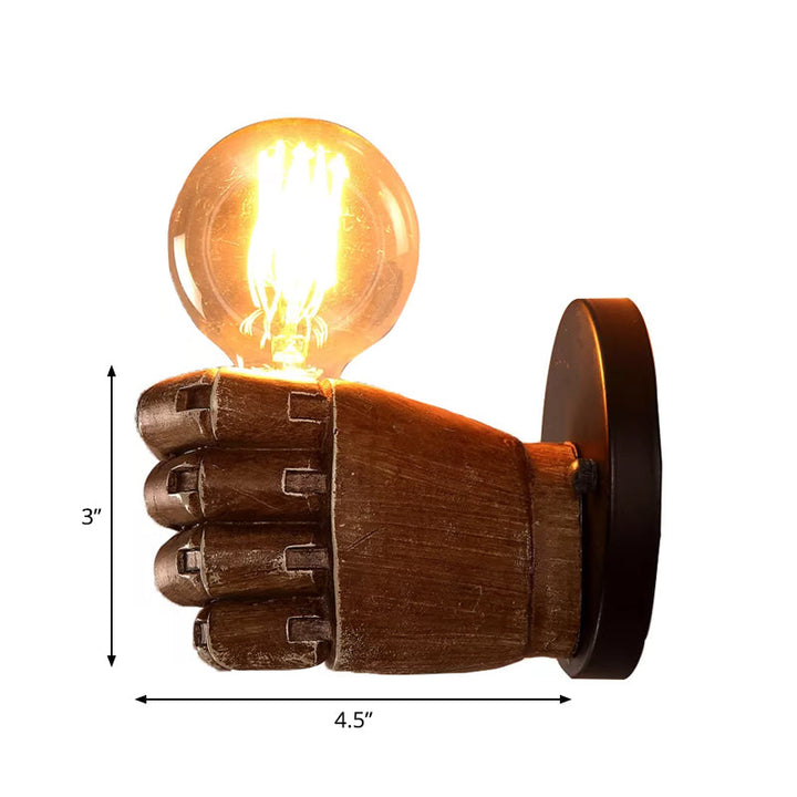 Left/Right Hand Wall Sconce Decorative Resin 1-Bulb Brown Wall Mount Light for Corridor | Stornfield
