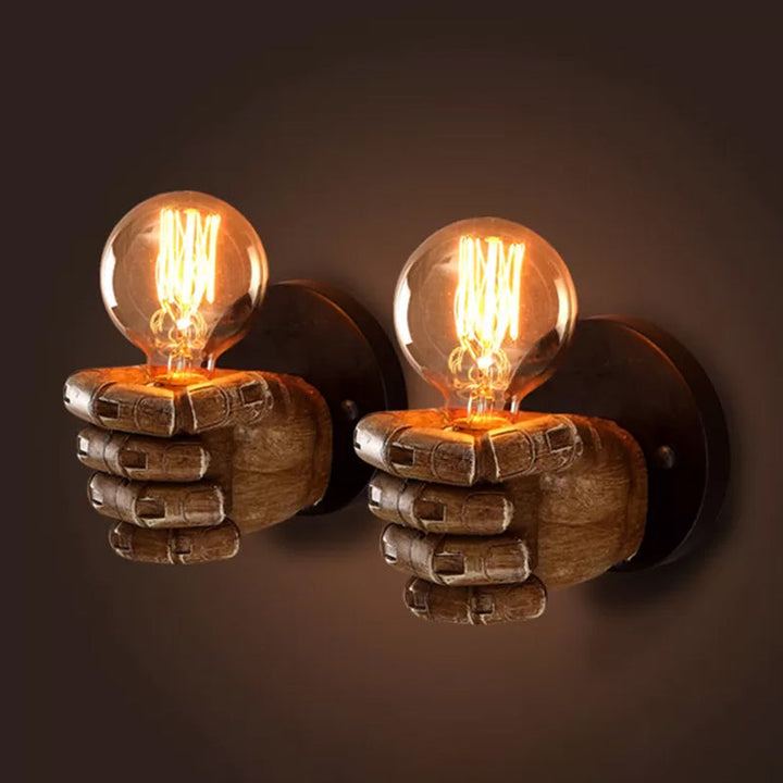 Left/Right Hand Wall Sconce Decorative Resin 1-Bulb Brown Wall Mount Light for Corridor | Stornfield