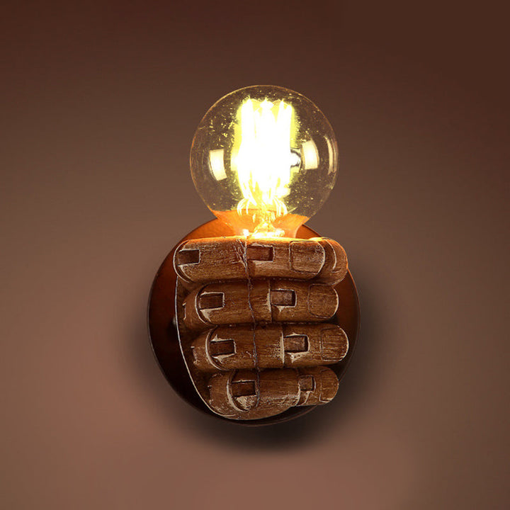 Left/Right Hand Wall Sconce Decorative Resin 1-Bulb Brown Wall Mount Light for Corridor | Stornfield