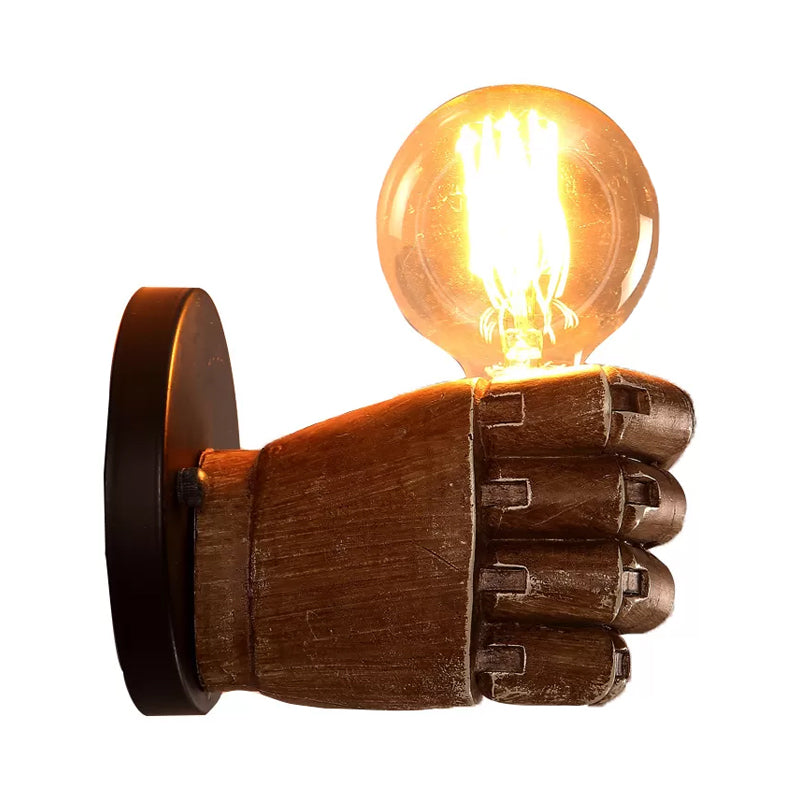 Left/Right Hand Wall Sconce Decorative Resin 1-Bulb Brown Wall Mount Light for Corridor | Stornfield