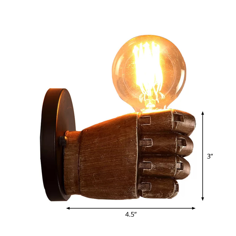 Left/Right Hand Wall Sconce Decorative Resin 1-Bulb Brown Wall Mount Light for Corridor | Stornfield