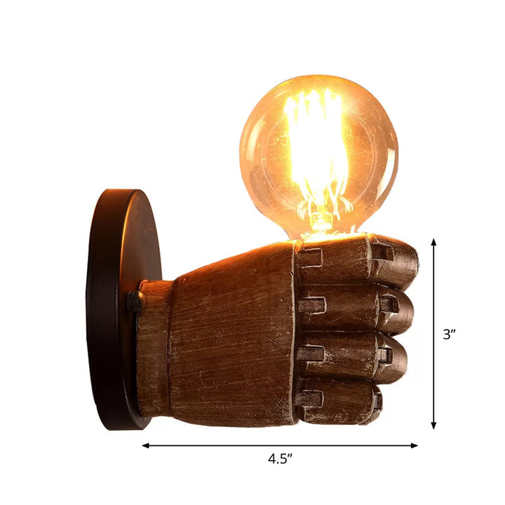 Left/Right Hand Wall Sconce Decorative Resin 1-Bulb Brown Wall Mount Light for Corridor | Stornfield