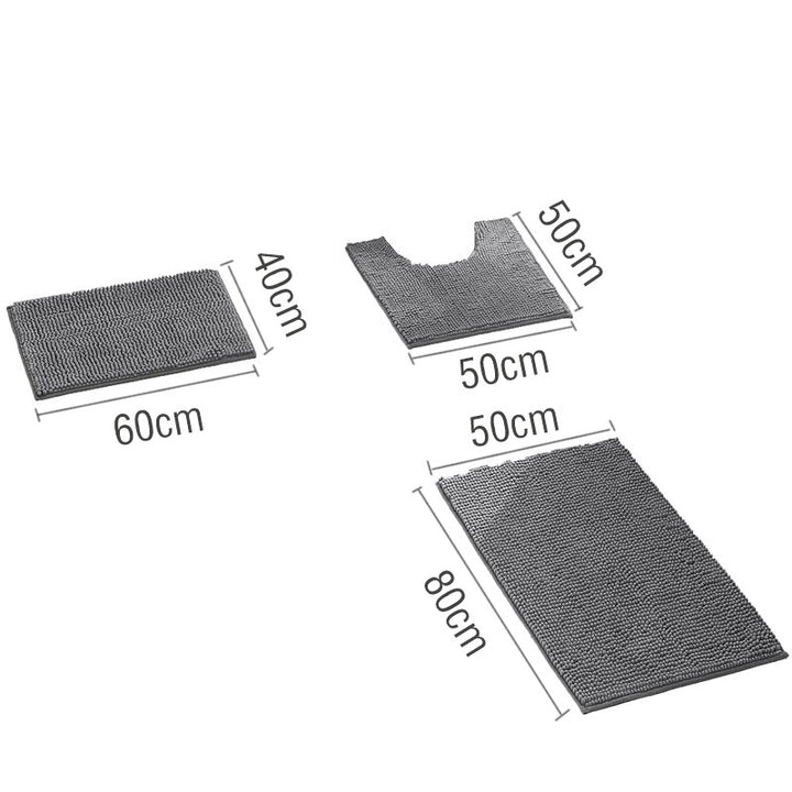 Textured Non-Slip Bathroom Mat Set Stornfield