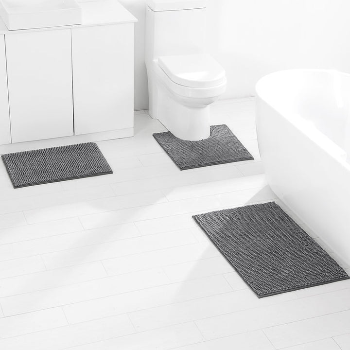 Textured Non-Slip Bathroom Mat Set Stornfield