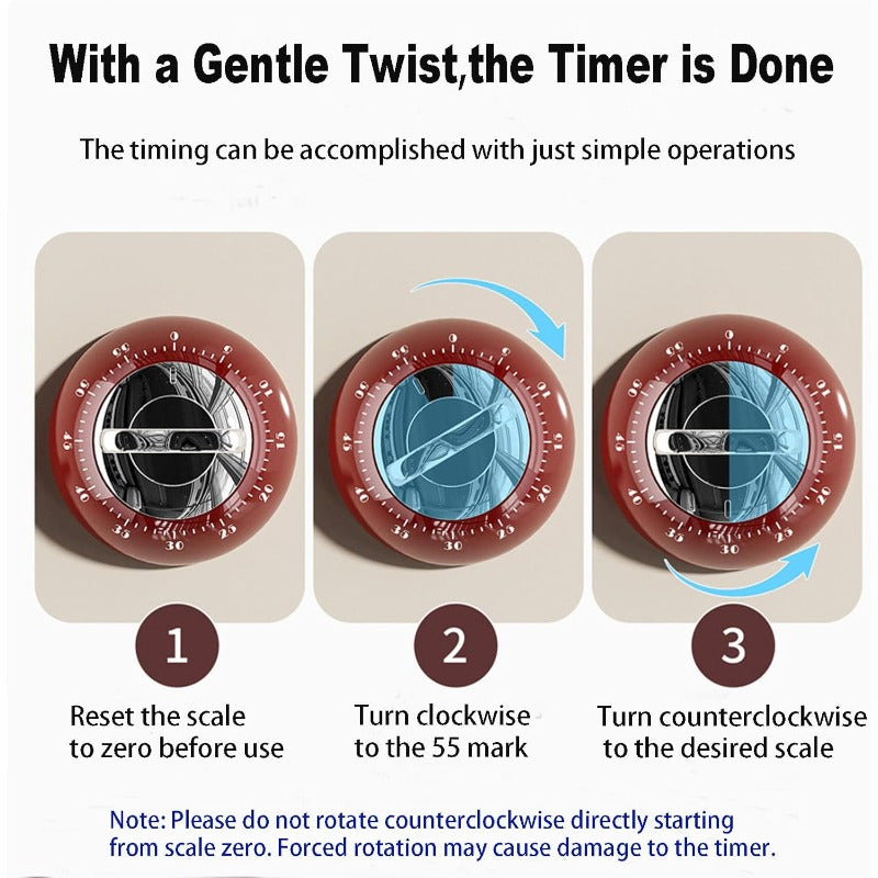 Magnetic Mechanical Kitchen Timer Stornfield