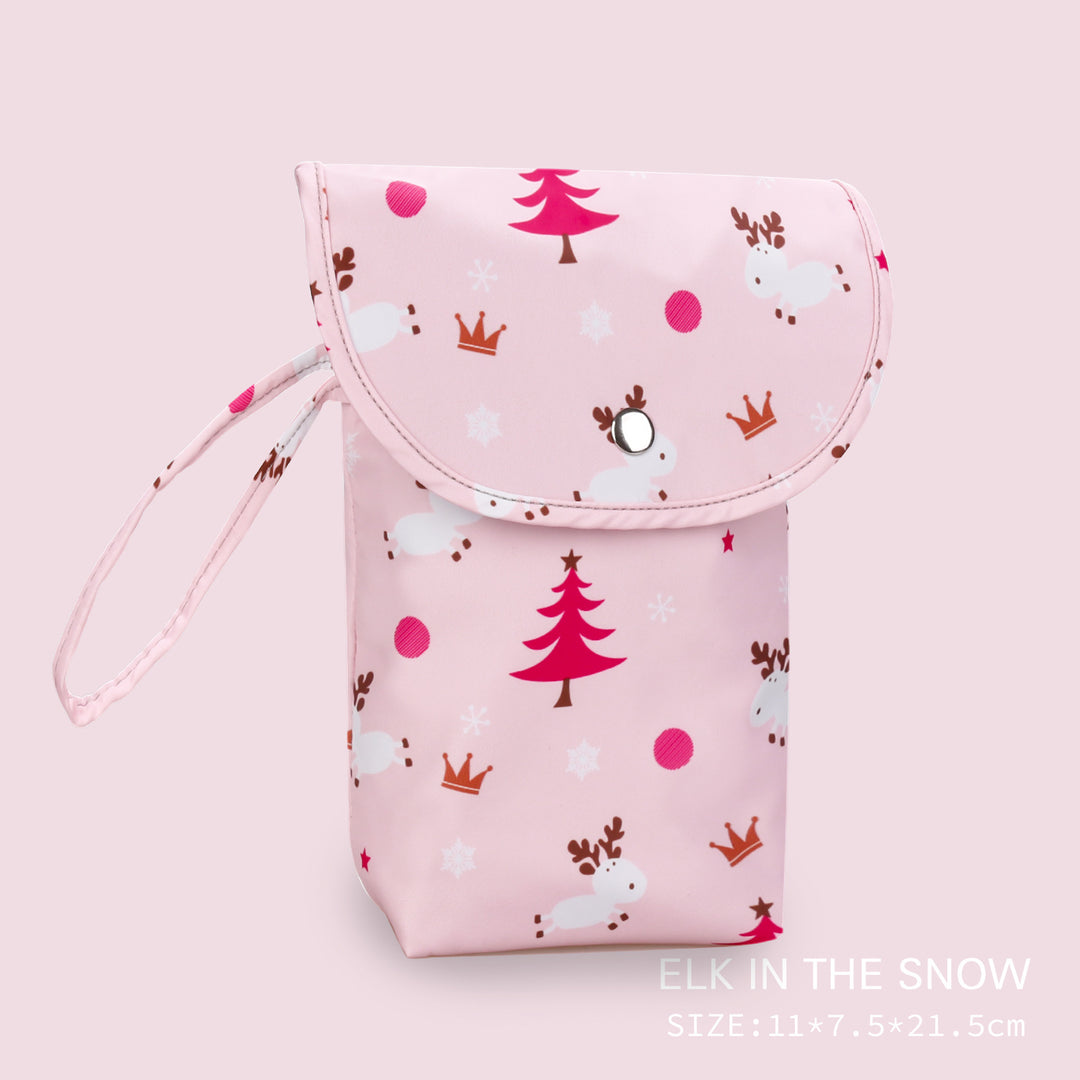Insulated beverage carrier bag with stylish lemon pattern Stornfield