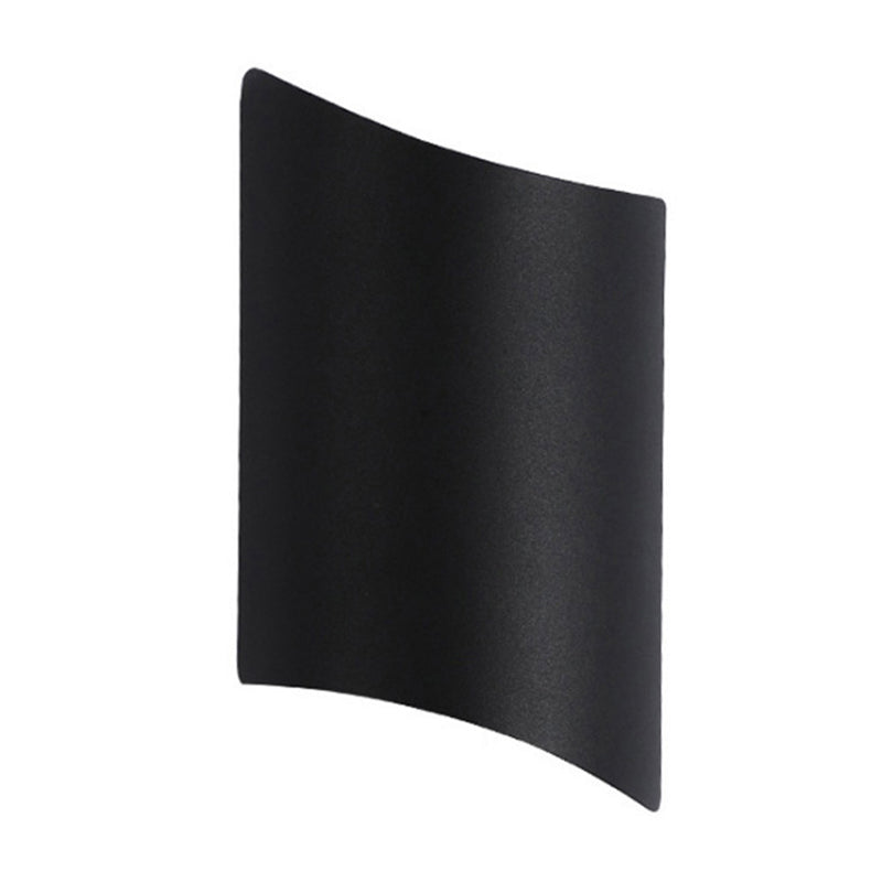 Aluminum Curve Wall Washer Sconce Minimalist 2-Light Black LED Wall Mounted Lighting for Doorway | Stornfield