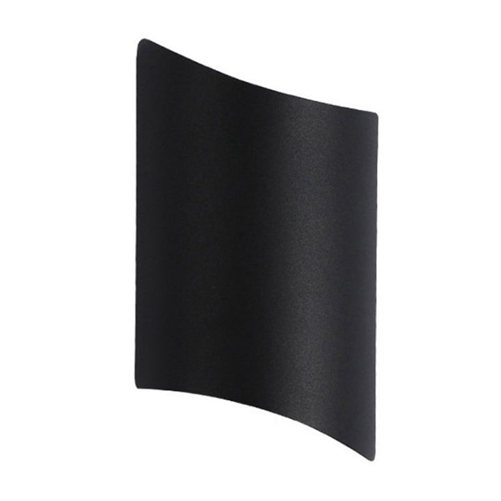 Aluminum Curve Wall Washer Sconce Minimalist 2-Light Black LED Wall Mounted Lighting for Doorway | Stornfield