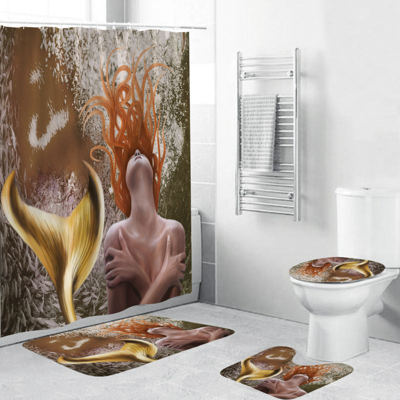 Artistic Mermaid-Themed Bathroom Set Stornfield