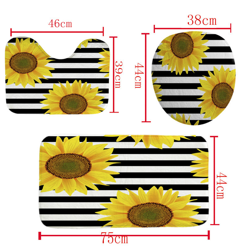 Floral Shower Curtain and Mat Set Stornfield