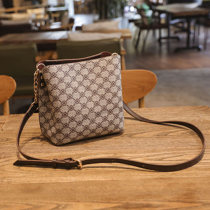 Chain-Handled Canvas Tote Bag
