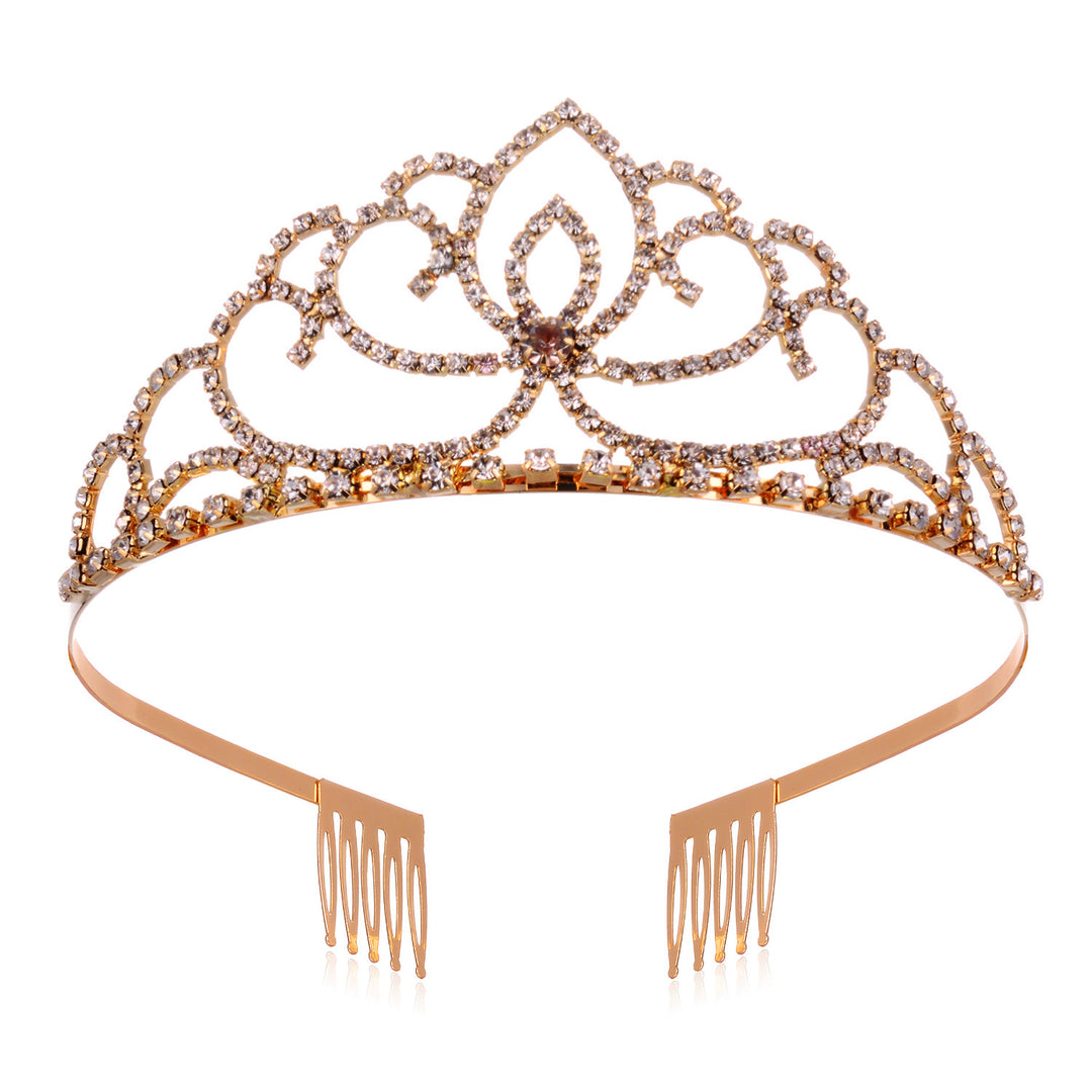 Ladies Elegant Rhinestone Tiara with Floral Design Stornfield