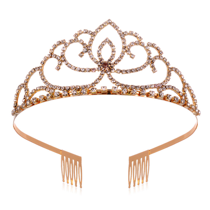 Ladies Elegant Rhinestone Tiara with Floral Design Stornfield