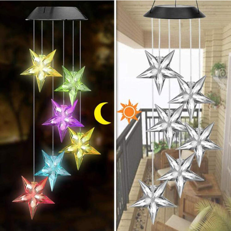 LED Solar Butterfly Wind Chime Garden Hanging Light Stornfield