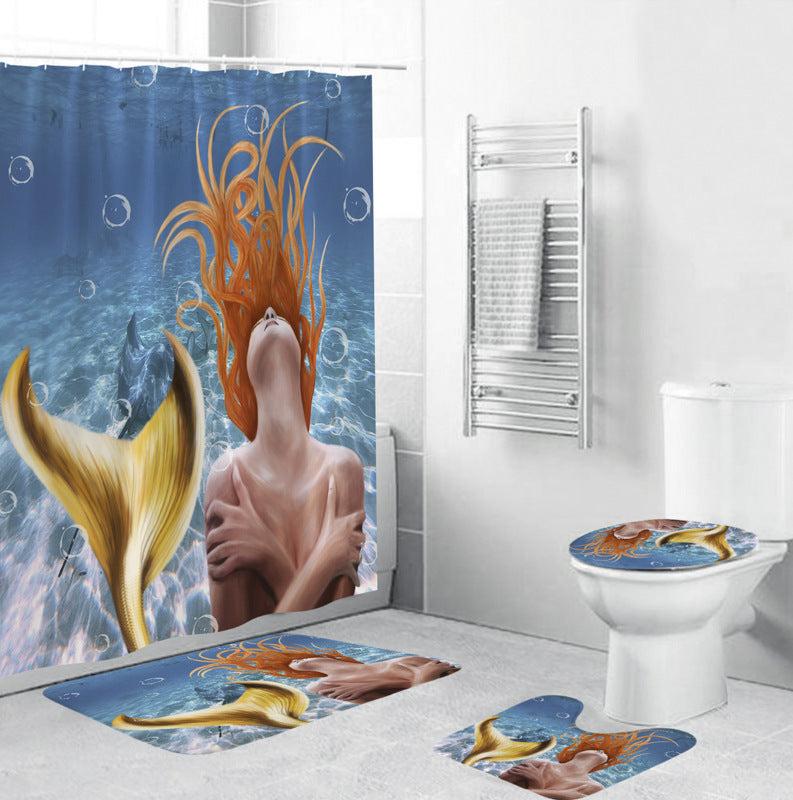 Artistic Mermaid-Themed Bathroom Set Stornfield