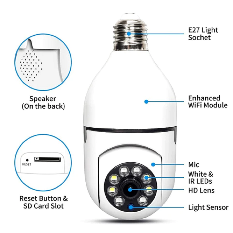 Wireless WiFi Light Bulb Security Camera | Stornfield