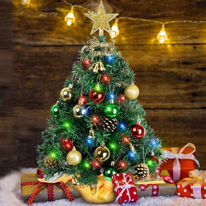 Mini Christmas tree set, 60 cm, with pine cones