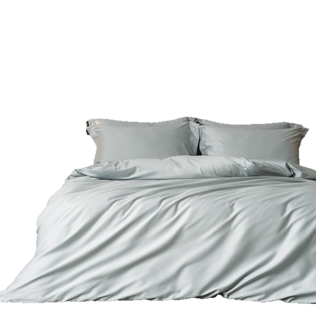 Long-staple cotton bedding, 4-piece, solid color