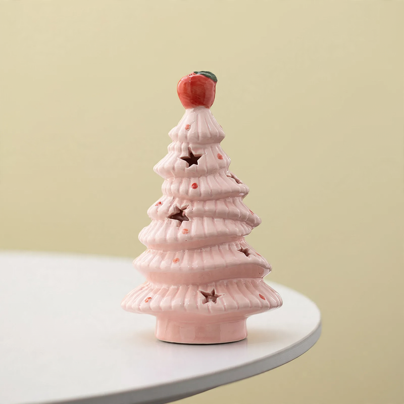 Decorative ceramic Christmas tree light