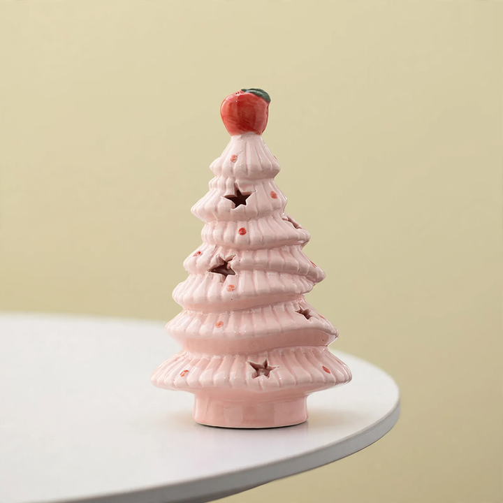 Decorative ceramic Christmas tree light