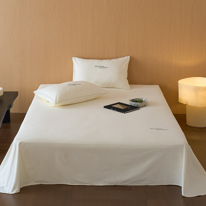 Brushed cotton bed sheet, 100s, solid color, warming