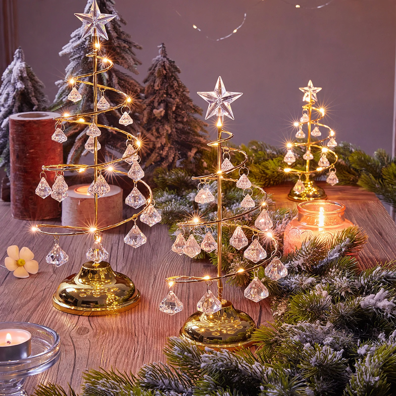Decorative Christmas tree light made of metal