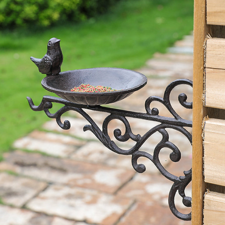 Decorative Wall Birdbath made of Cast Iron in European Style