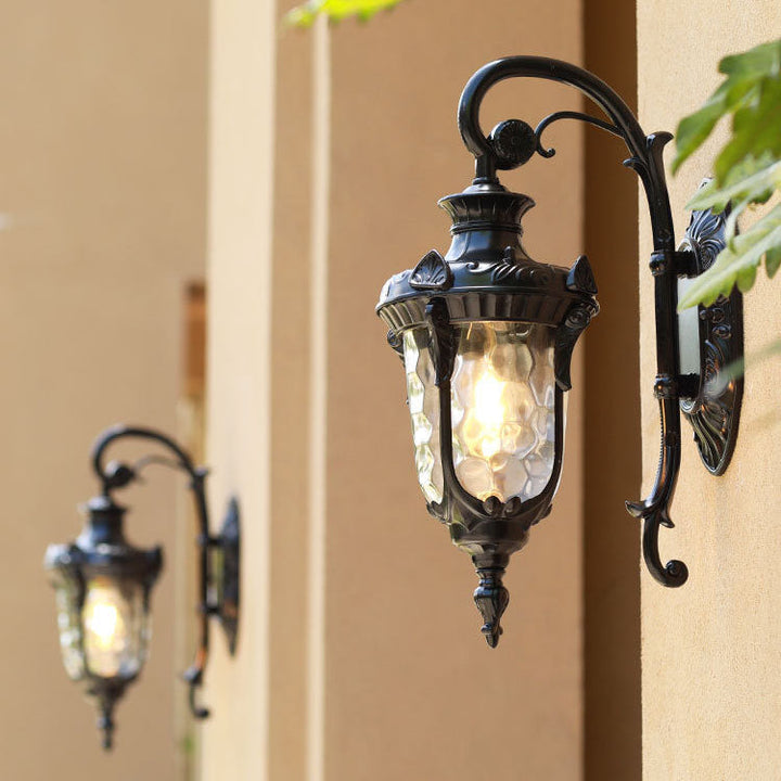 Traditional European Cylinder Lantern Aluminum Glass 1-Light Outdoor Wall Sconce Lamp For Outdoor Patio | Stornfield