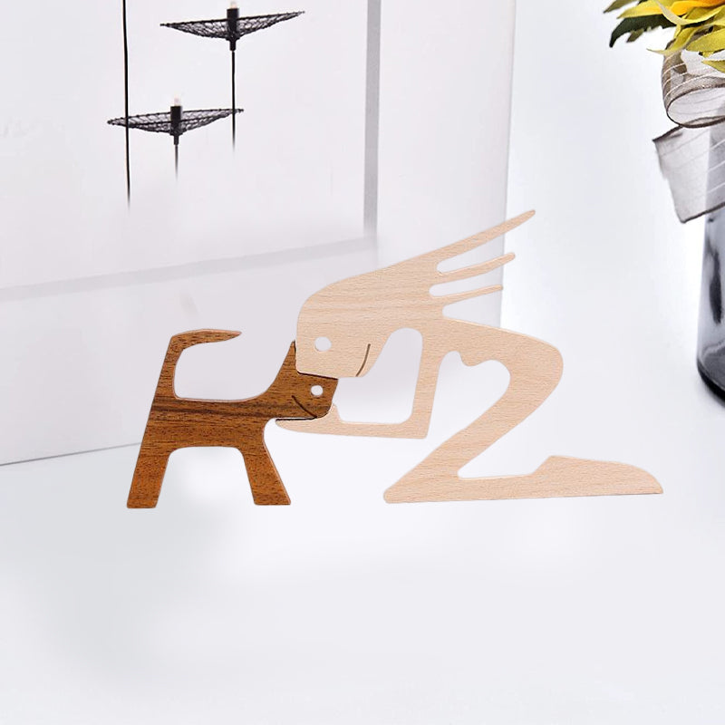 Gift For Pet Lovers - Wood Sculpture Table Ornaments - The Love Between You And Your Fur-Friend | Stornfield