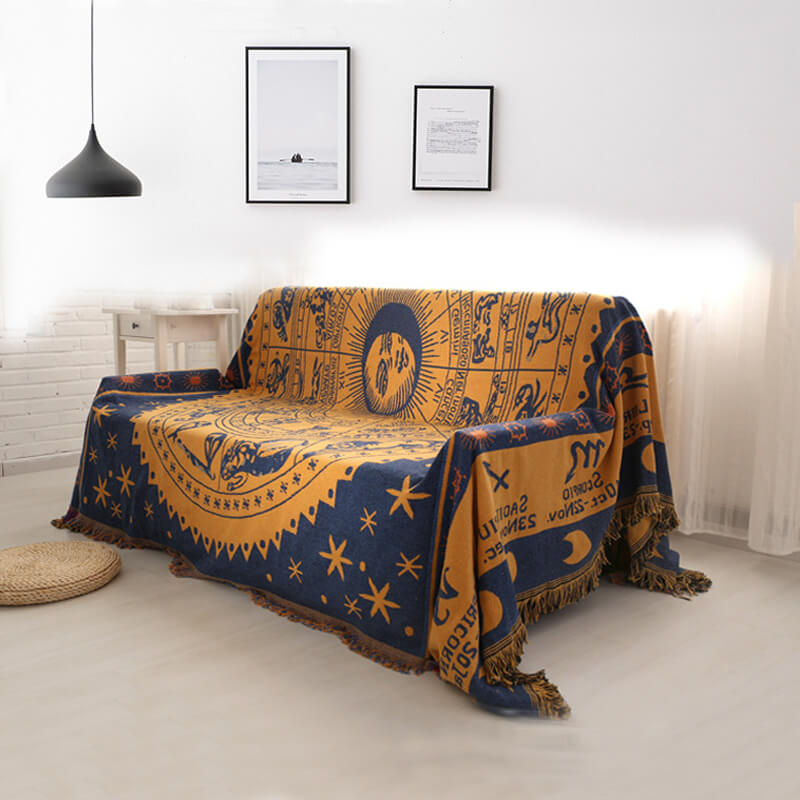 Bohemian knitted throws for sofa decor | Stornfield