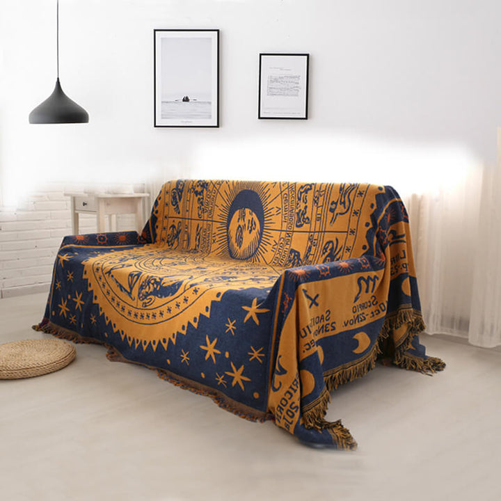 Bohemian knitted throws for sofa decor | Stornfield